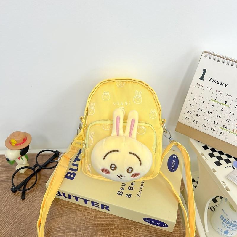 Chiikawa Usagi Plush Mini Backpack With Zipper Closure For Daily Casual Use