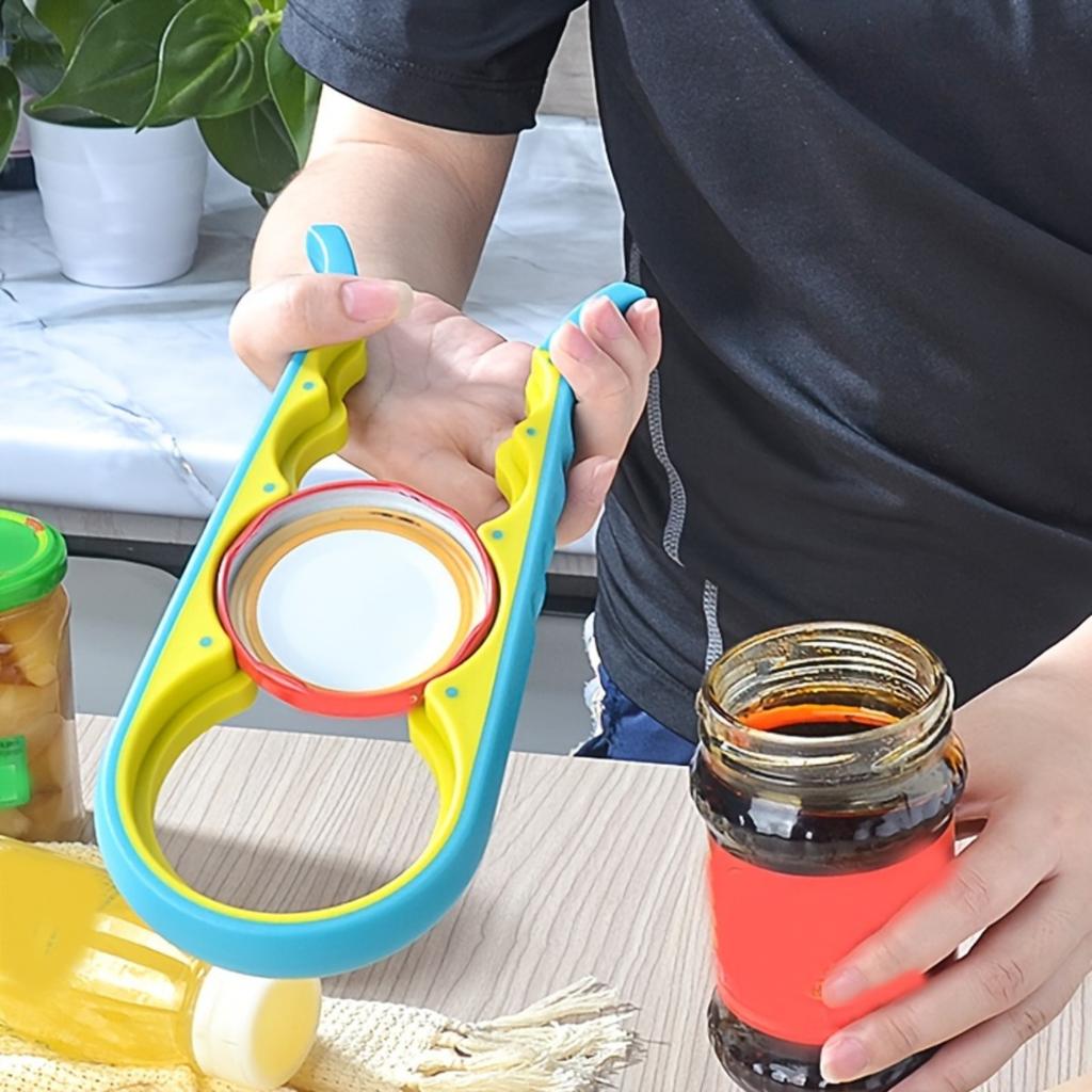 Universal and Easy Bottle Opener, Lid Twisting Device, Can Opener, Household Kitchen Tool, Anti Slip and Labor-saving