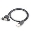 USB 2.0 Extension Cable Male To Female with Screw Panel Mount Foil+Braided  Shielded 30cm 50cm 1m 2m 3m 5m