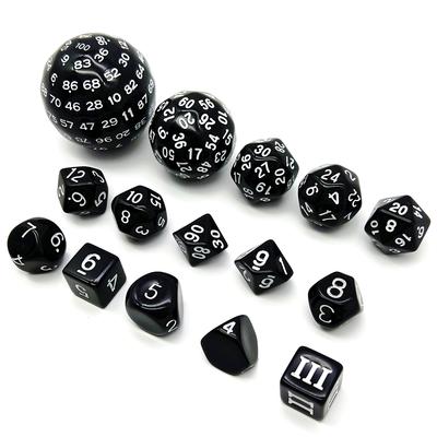 Súprava polyedrických kociek Kocky DND POP D3-D100 Súpravy akrylových kociek 15 kusov s látkovým vreckom na darček Hry DND RPG Stolové hry