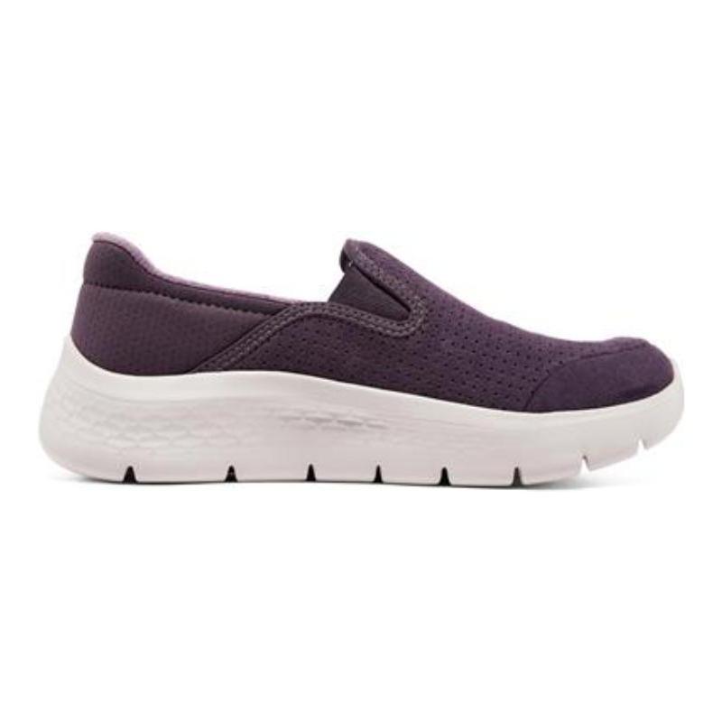 Skechers Go Walk Fle Low Top Casual Shoes Slip Ins Women's Dark Purple