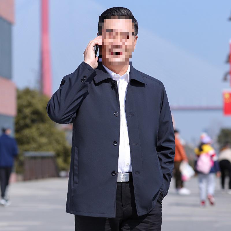 Men's Thickened Jacket: Middle-aged & Elderly Spring/Fall Style, Plus Velvet, Dad/Grandpa Outerwear, Ligao Autumn/Winter.