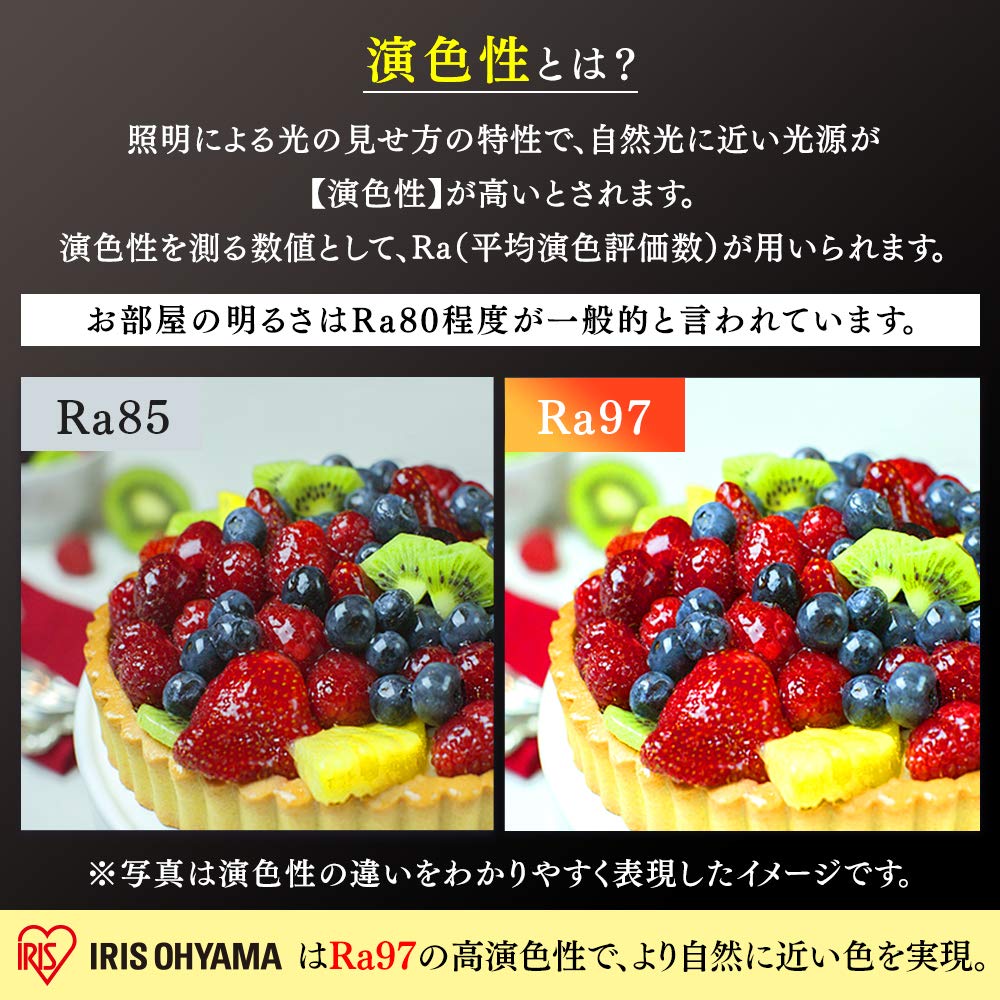 Energy-Saving Measures: Iris Ohyama LED High Color Rendering Bulb, E26, 60W Equivalent, Warm White, LDA10L-G-6T5HR