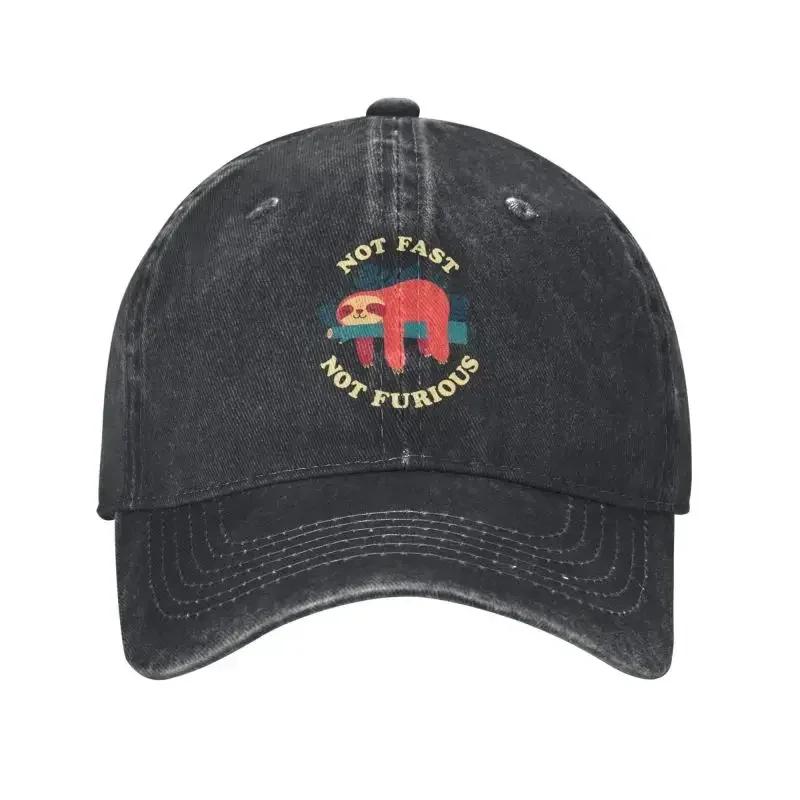 Personalized Cotton Not Fast Not Furious Cute Sloth Baseball Cap Hip Hop Women Men s Adjustable Dad Hat Spring Baseball Cap