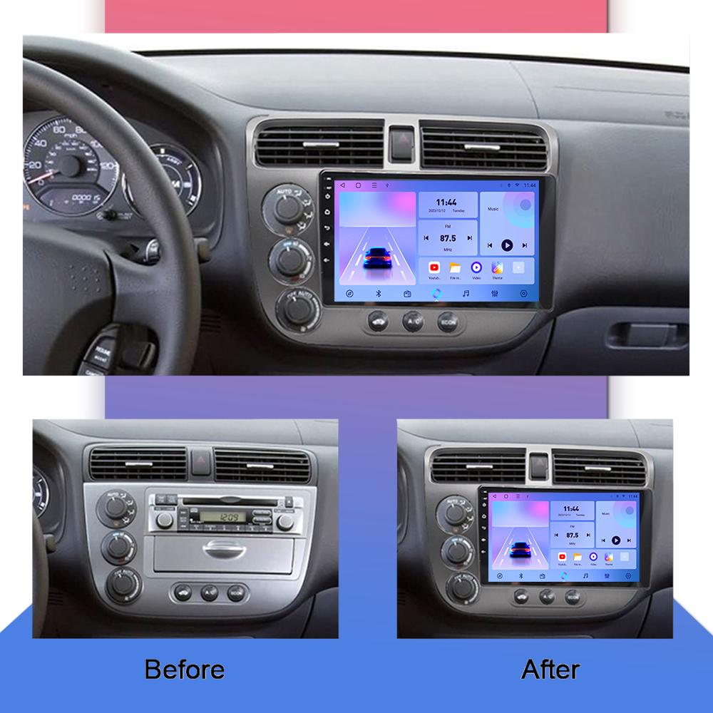 Car Radio Android Auto Carplay For Honda Civic 2000-2006 Multimedia Player Head Unit Stereo GPS Navigation BT WIFI 1+16GB
