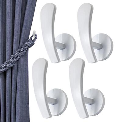 Drape Wall Hooks Drape Holders Wall Mount Hooks Holdbacks 4X Decorative Window Drapery Tiebacks Home Decorations Drapery
