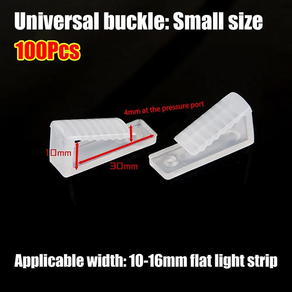 100 Stück 220V Flexible COB LED Streifen Befestigungsclips Kunststoff 8-20mm Licht Montage Schnalle Lampenfassung Zubehör 5050/5730/2835