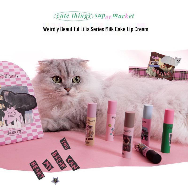 Flortte Velvet Matte Lip Cream in Kitten Milk Cake - Non-Stick Formula