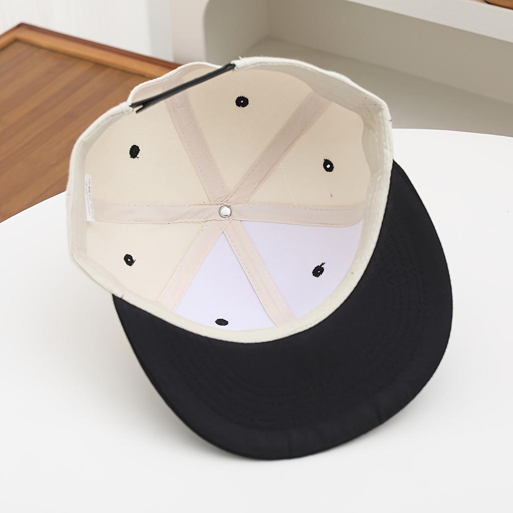 Unisex Flat Brim Baseball Cap For Men Women Fashion Color Plain Snapback Hat Outdoor Leisure Patchwork Hip Hop Sun Hats