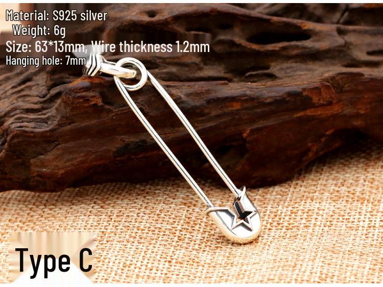 Silver S925 Star Brooch Pendant for Men & Women - Stylish & Creative Design