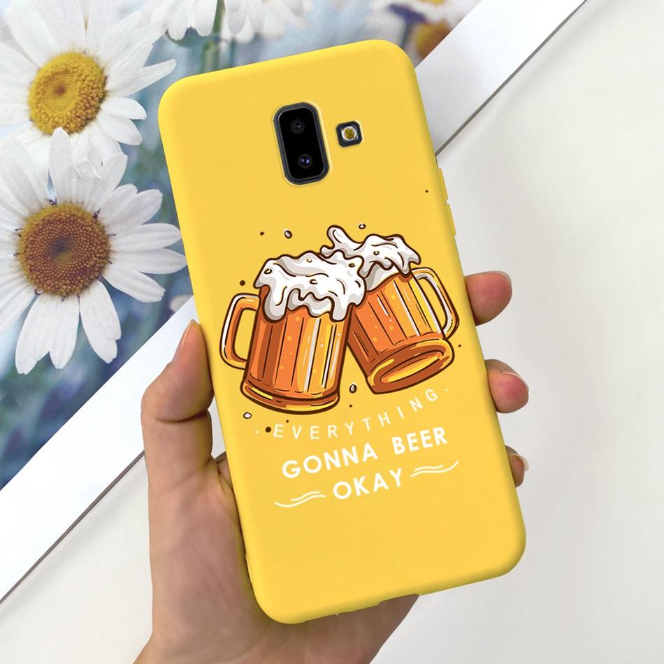 For Samsung Galaxy J6 Plus 2018 Case Samsung J6 (2018) J6+ J 6 J6Plus J610F J600G Cute Candy Color Soft Silicoe Phone Back Cover