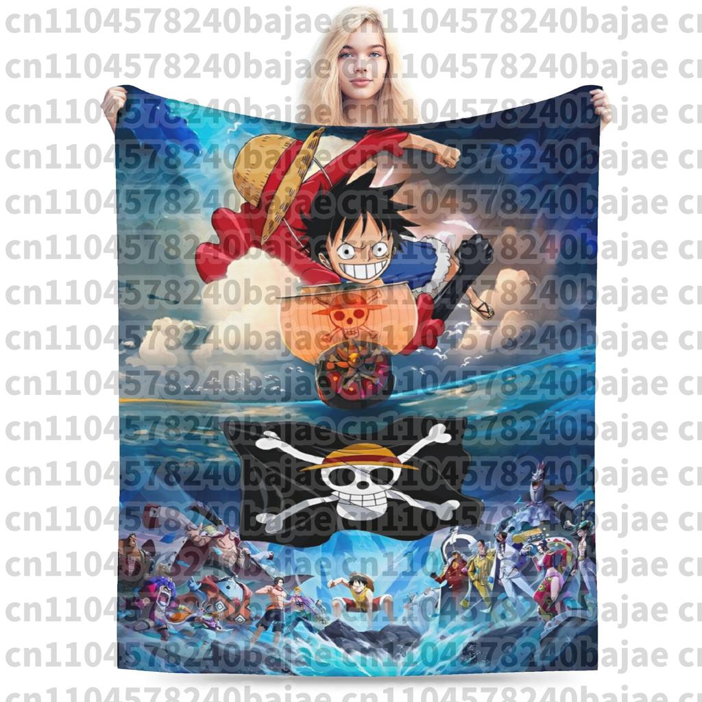 Ace Luffy Sabo One Piece Anime Blankets Flannel Awesome Warm Throw Blanket for Coverlet Autumn/Winter