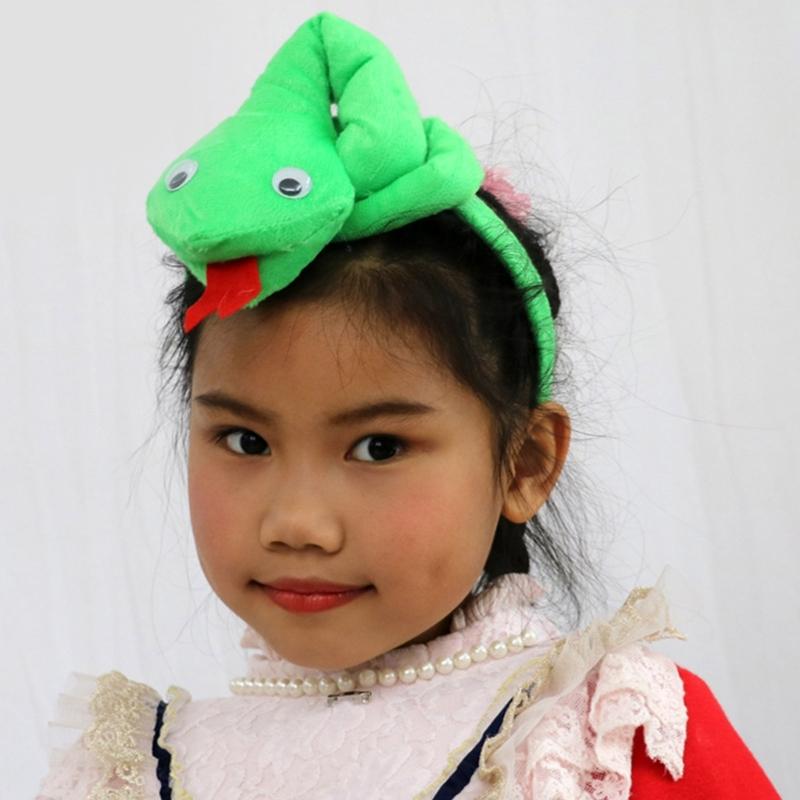 Snake Role Play Costume Set with Headband Tail Bowtie Skirt Halloween Snake Outfit Accessory for Kids Boy Girl Cosplay