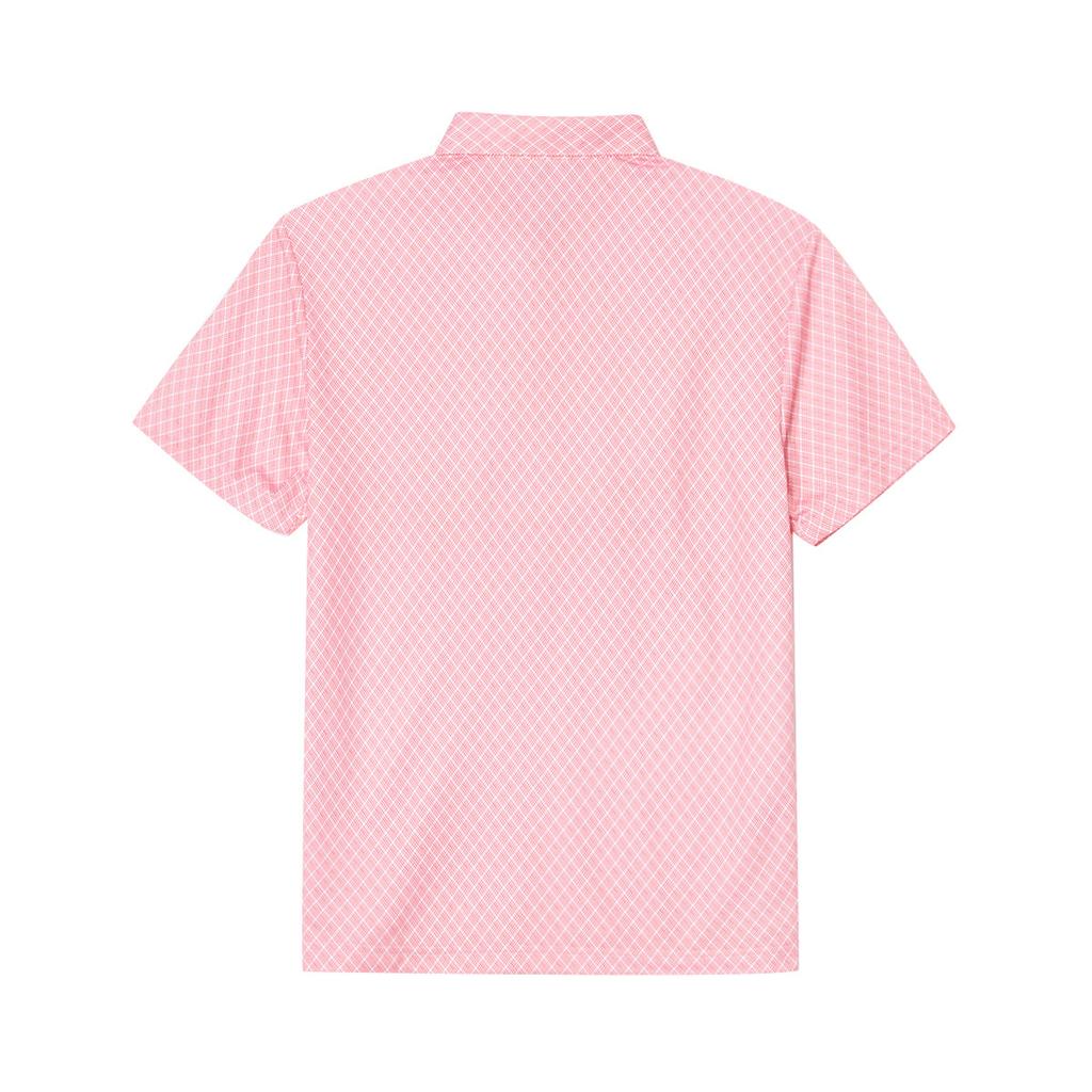adidas Modisches Einfaches Bequemes Vielseitiges Kurzarm-Polohemd Herren Oberteile Rosa JF4946