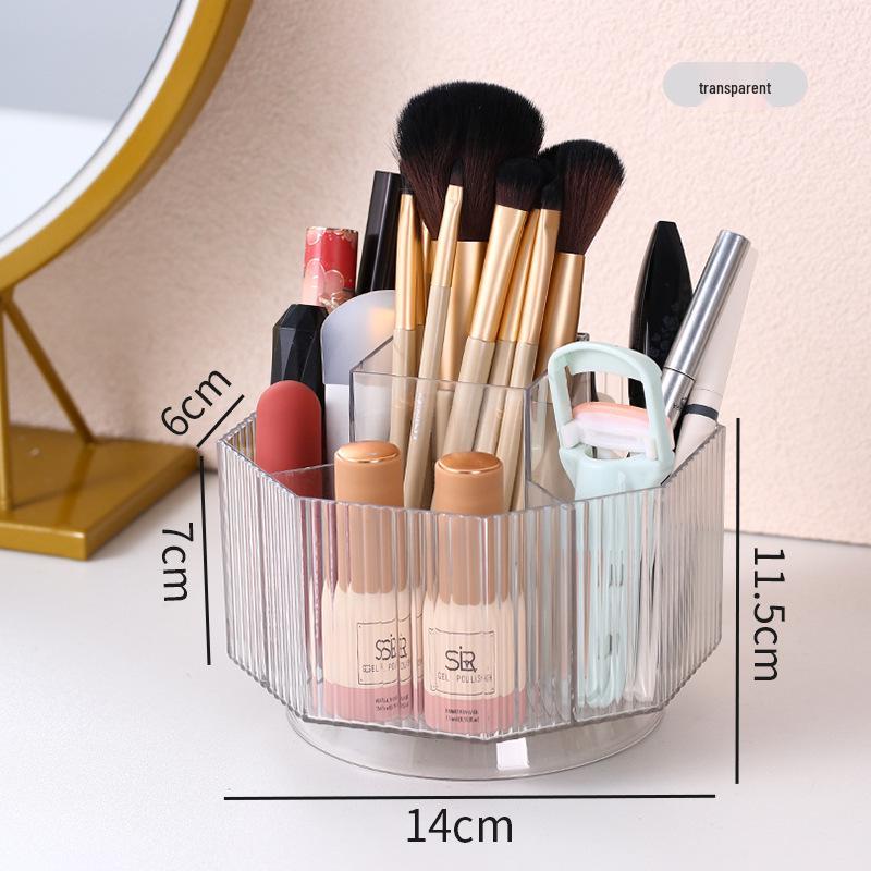Rotating Makeup Brush and Cosmetics Organizer for Desktop or Dressing Table