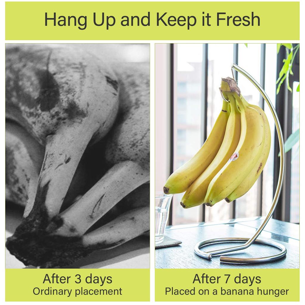 Banana Holder Stand Keep Banana Fresh Modern Rack Hanger Tree Stand Hook for Kitchen Countertop Cute Kitchen Gadget
