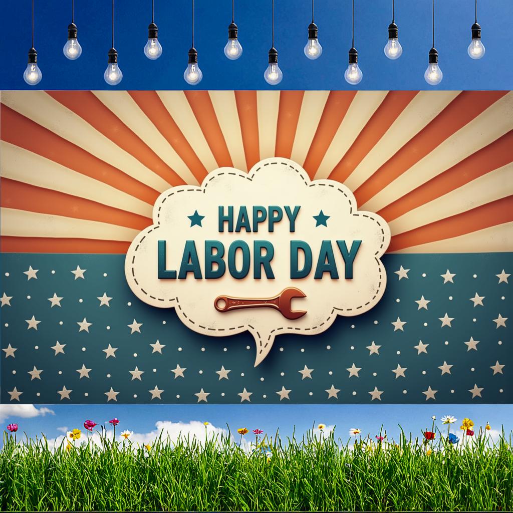 Holiday Background Retro Style Patriotic Banner Red Blue White Color Scheme Event Banner for Indoor Decoration Event Decoration