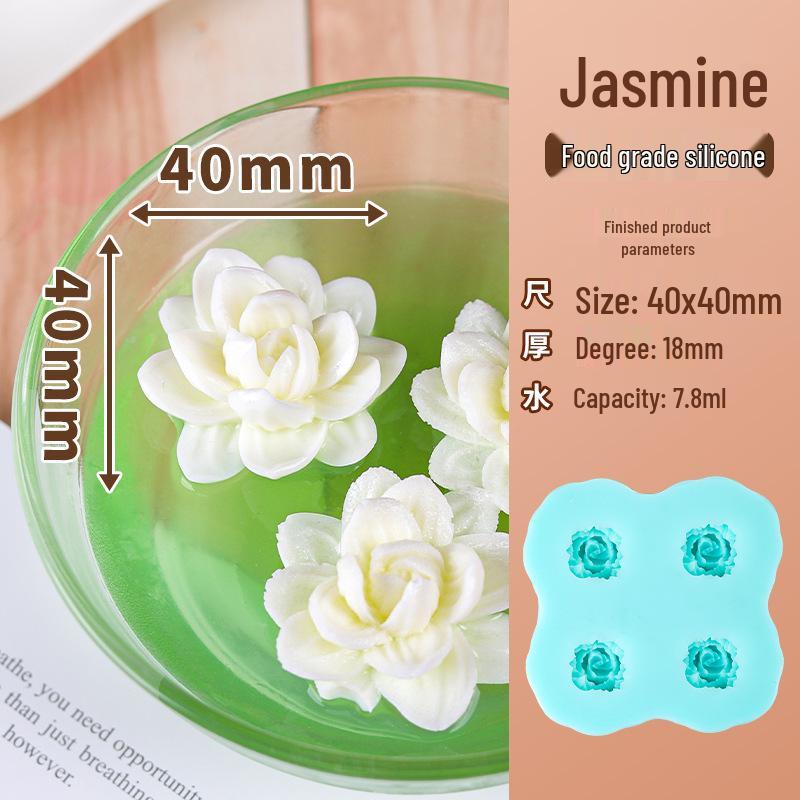 Peony & Lotus 3D Jelly Mold - Rose Milk, Silicone Mousse Pudding Cold Dish Mold