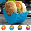 1pcs Scalable Silicone Burger Rack, Leak Proof Burger Fixing Box, Washable Sandwich Holder, Anti Sauce Artifact