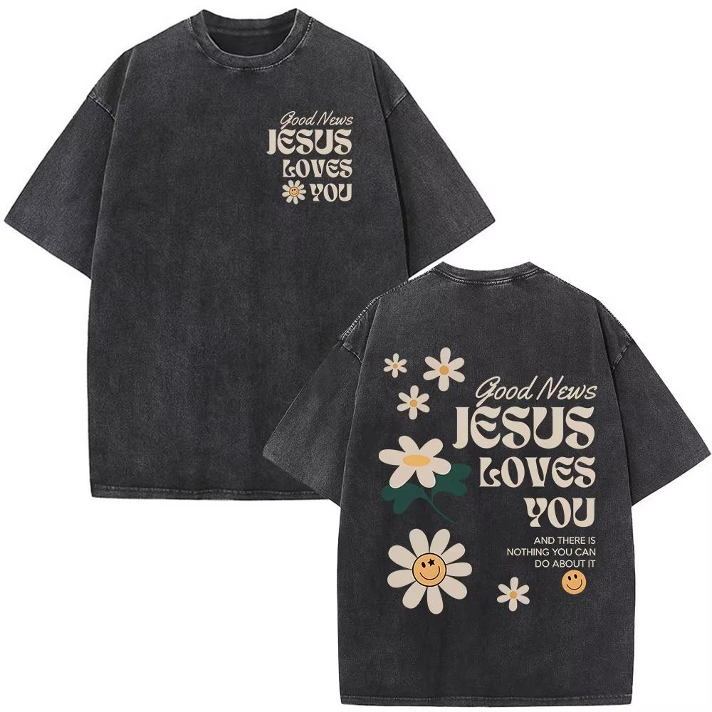 

Summer Vintage Washed T-shirts Men Women Fashion Cotton Short Sleeves T-Shirts Streetwear M