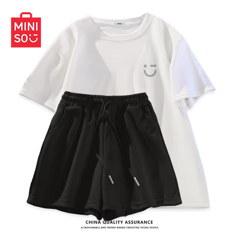 MINISO Women's Casual Sportswear Set with Shorts