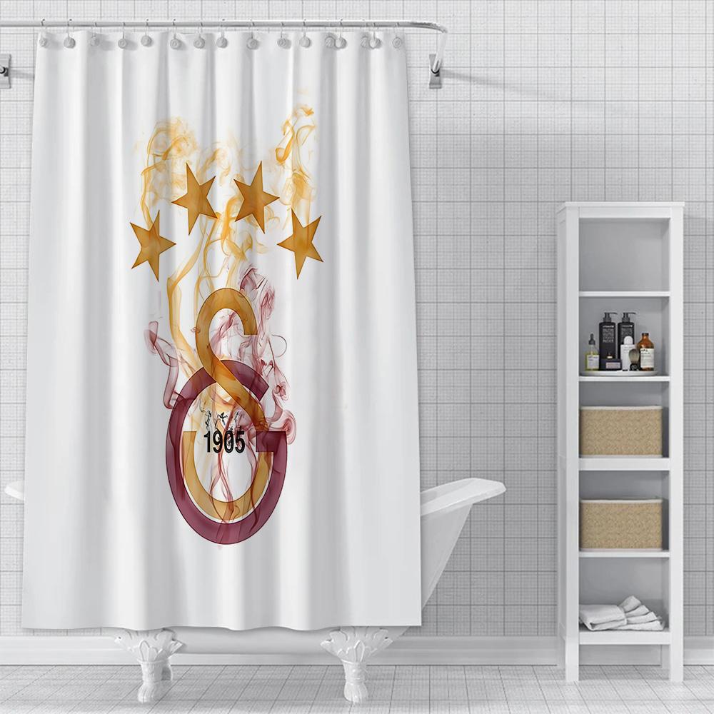 

G-Galatasaray Shower Curtain Waterproof Polyester Fabric Paint Colorful Bath Curtains Home Bathroom Decor Curtain With Hook YL90x180cm
