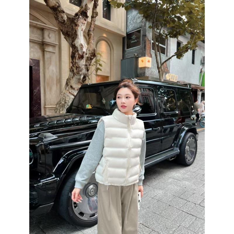 New Down Cotton Clothes Vest Women's Short Light and Thin Stand-up Collar Vest Thermal Vest Jacket