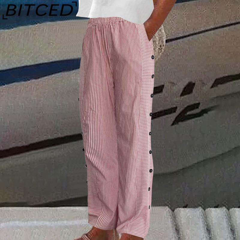 BITCED Dámské módní ležérní jednobarevné kalhoty a capris