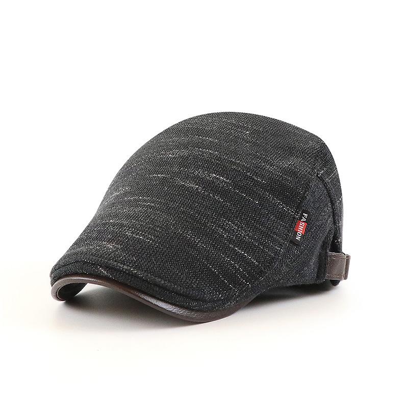 Men s and Women s Baseball Caps: Knitted Fleece-Lined Caps, Warm Patchwork PU Fashion Caps черный серый