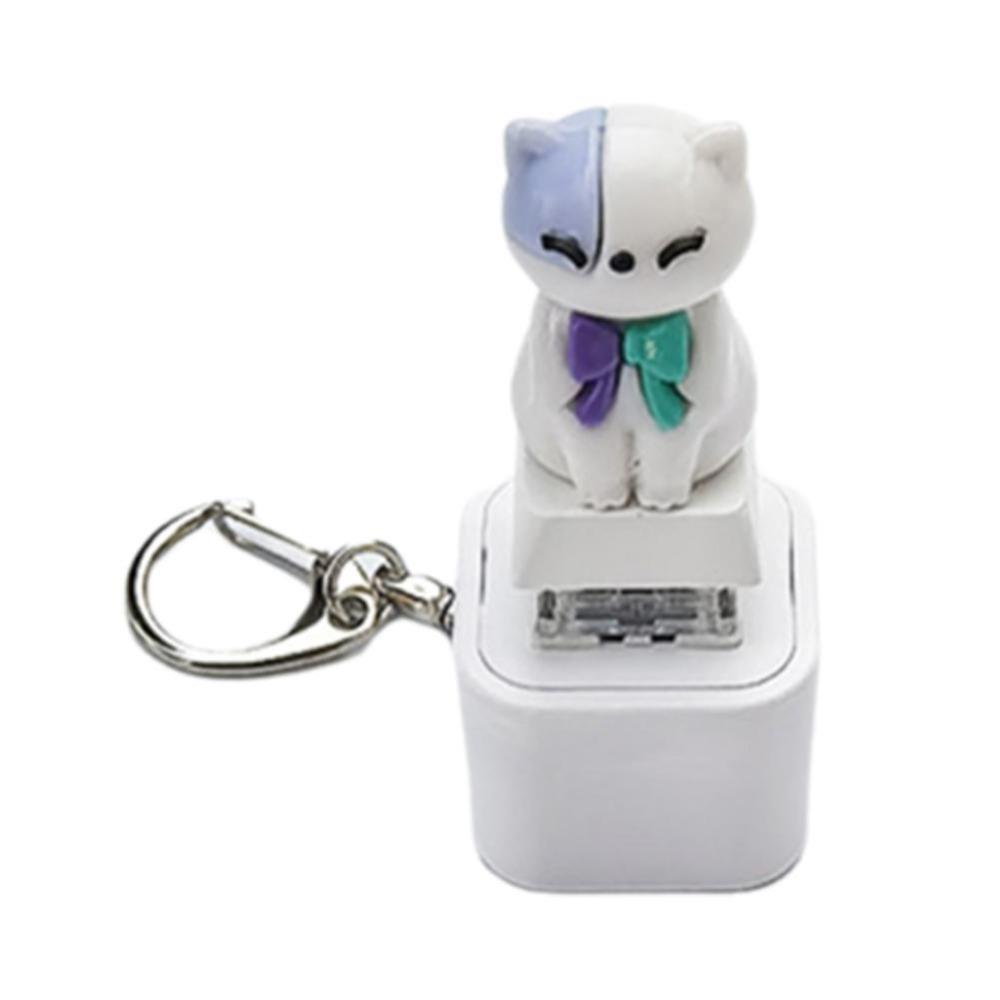 Rechargeable Keychain Finger Button Stress Relief Keycap Key Button Fingertip Gadget Button battery-Cat
