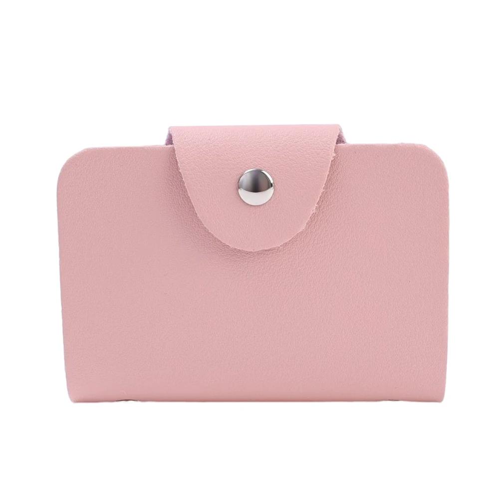 Nouveau Porte-Cartes pour Embouts à 24 Emplacements Sac Simple Couleur Unie Pochette pour Femmes Hommes Organisateur de Cartes de Crédit ID Portefeuille Porte-Cartes en Cuir