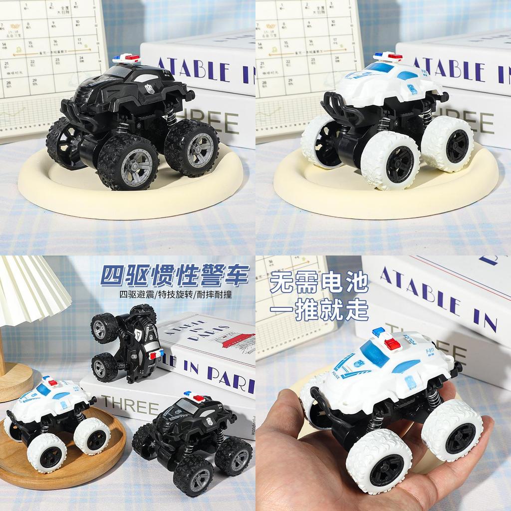 Off Road Police Car Toy With Inertia Drive Durable Plastic Model For Kids Play