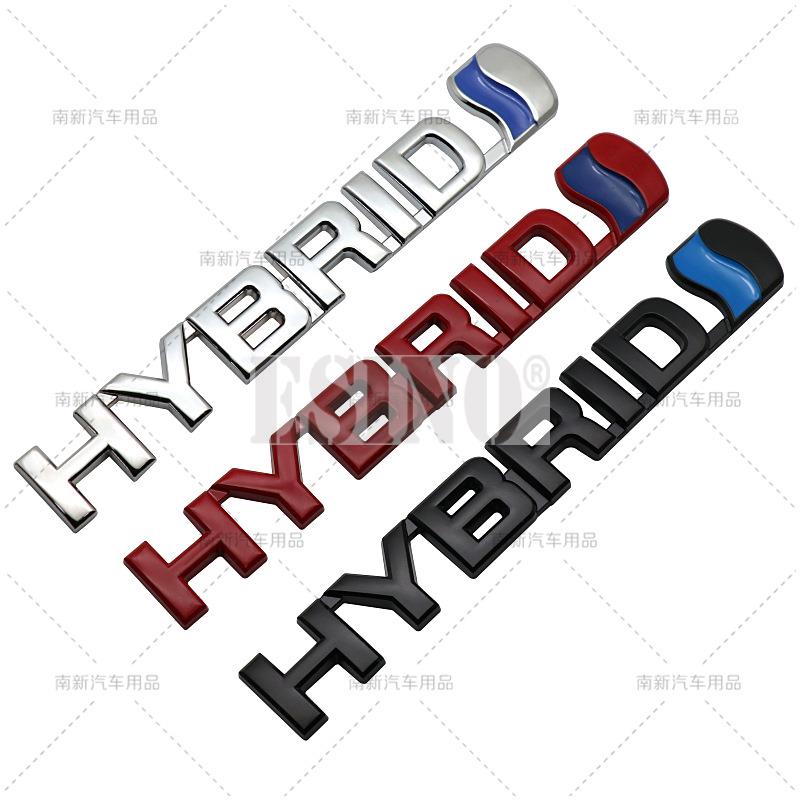 Car Styling Hybrid 3D Rear Trunk Fender Metal Chrome Zinc WQKO2 Alloy Emblem Badge Decal for Toyota RAV 4 Prado Camry Corolla Yaris