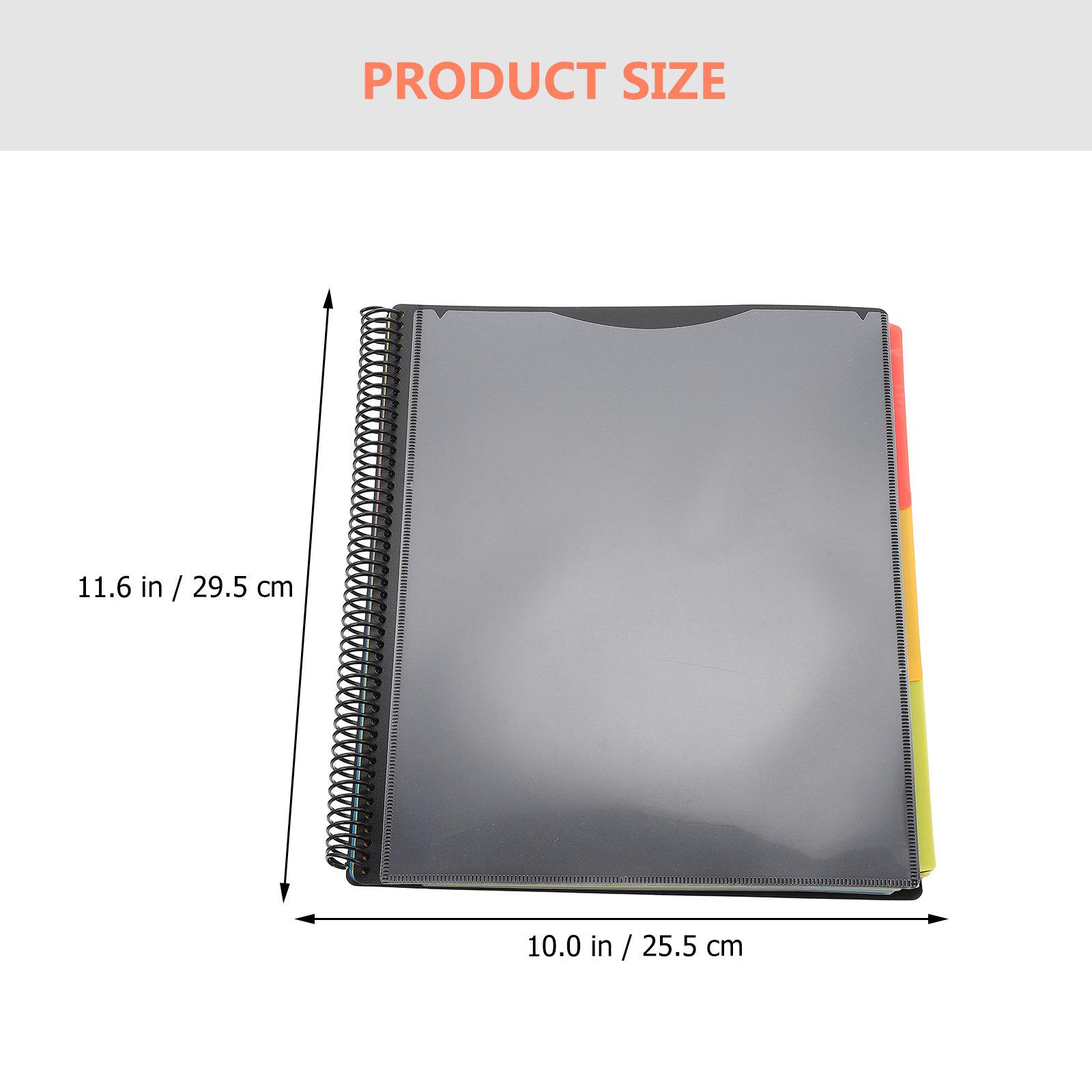 Coil File Folder Plastic Document Organizer Office School Meeting Room Files Container Paper Holder Filer Folder чёрный