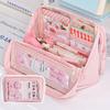 1pcs Simple Nine-layer Large Capacity Pencil Bags Double-sided Detachable Pencil Box Multi-functional Stationery Storage Bag
