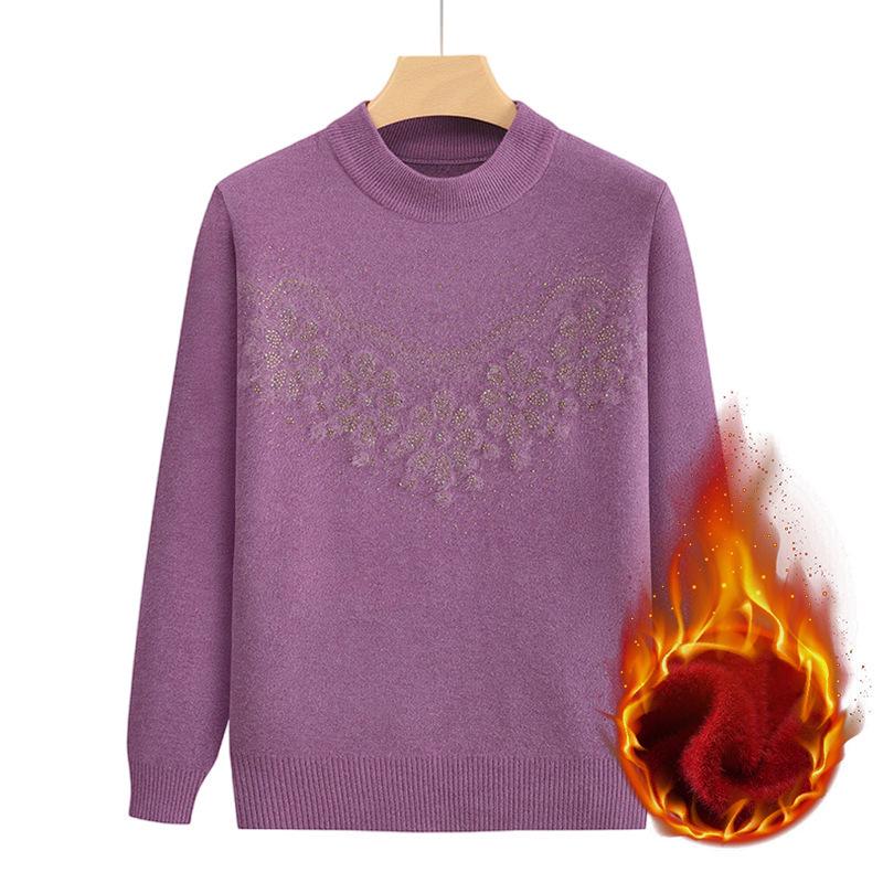 

Уютный бархатный плюс бабушкин свитер для осени и зимы XL (85-105 Jin)