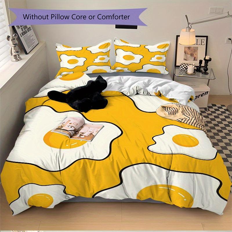 3pcs Eggs Bedding Set, Breathable And Soft, Suitable for All Seasons Machine Washable, Suitable for Bedroom Decoration,yy250822125