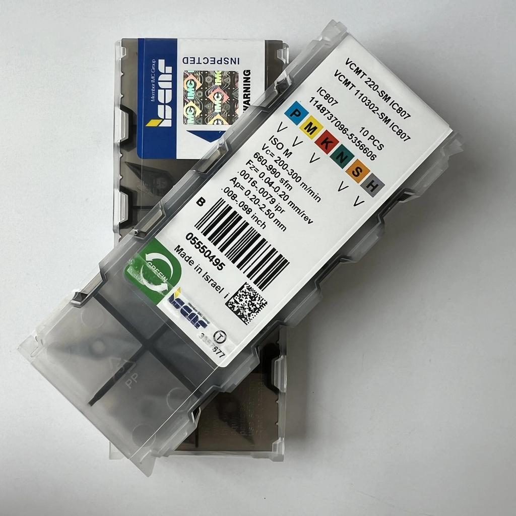 ISCAR / VCMT110302-SM IC807 / Industrial indexable Carbide Inserts 10 Pcs
