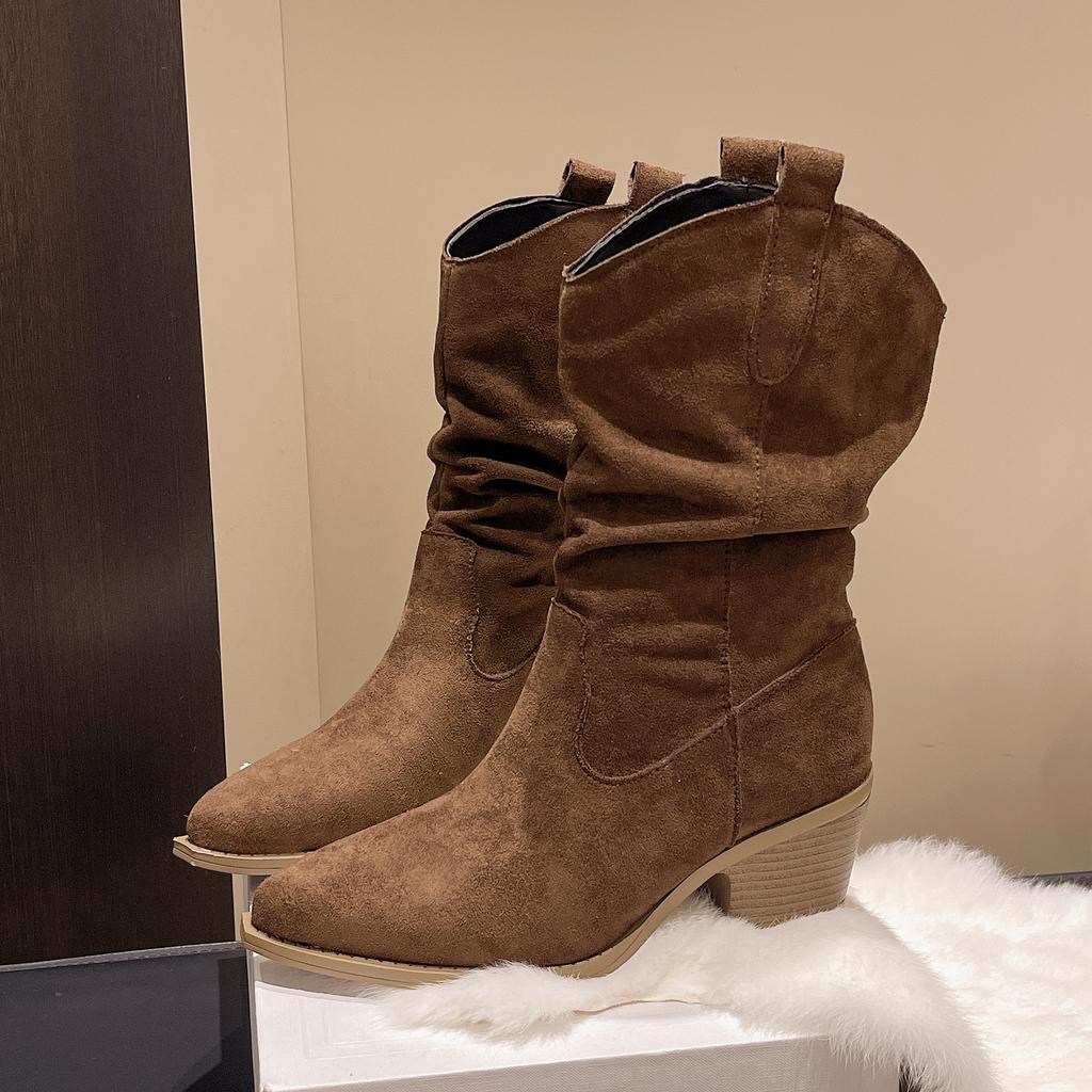 Mode Herbst- und Winter Damenstiefel, lange Stiefel, modische Damen neue bequeme und lässige Schuhe, hochhackige Damenschuhe