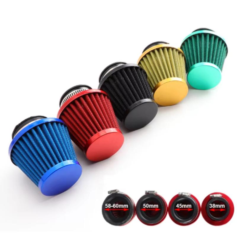 1pc 38mm Universal Motorcycle Air Filter, Short Straight High Flow Cold Air Intake Filter for Dirt Bike Scooter ATV