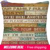 Retro retro style printed polyester pillowcase living room sofa cushion cover household pillow x