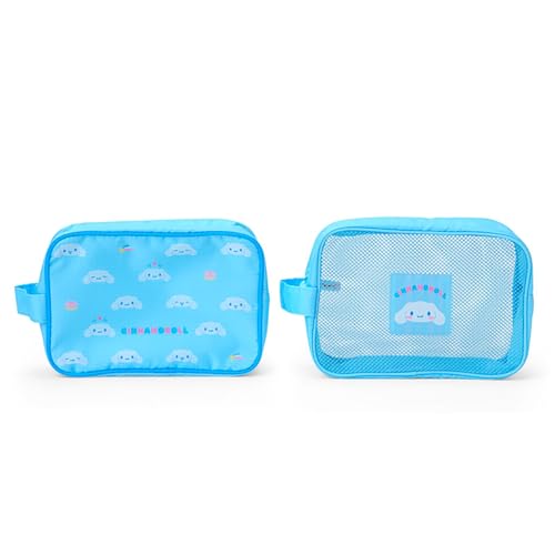 Sanrio 2-piece travel pouch set, Cinnamoroll polyester, organizing small items, suitable for ages 3 and up 679518