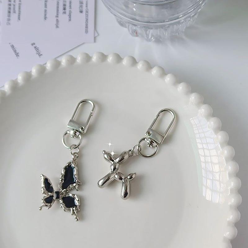 Autumn And Winter  Cool Wind Butterfly Balloon Dog Key Chain Cool Fun Bag Pendant Lovers Girlfriends Gift