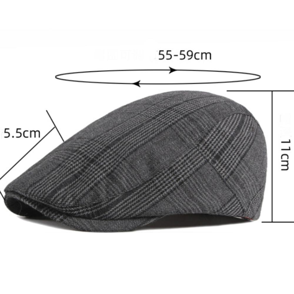 HT3984 Mens Berets Women Retro Artist Painter Beret Hat Male Female Ivy Flat Cap Unisex Spring Autumn Adjustable Plaid Beret Cap