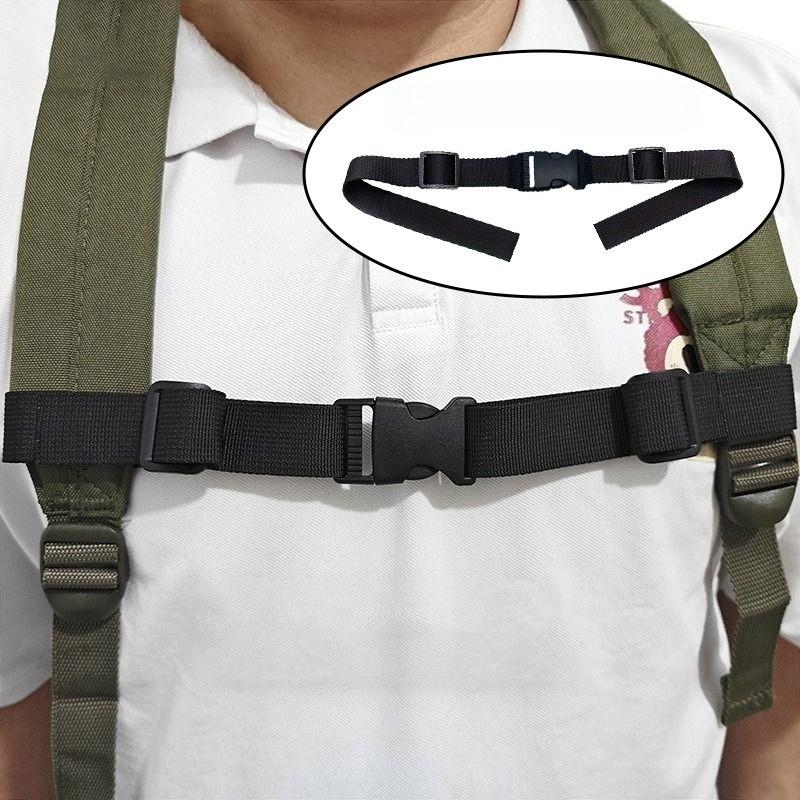 1/2/4PCS Black Polyester Backpack Straps, Adjustable Chest Strap with Secure Buckle, Lightweight Minimalist Design