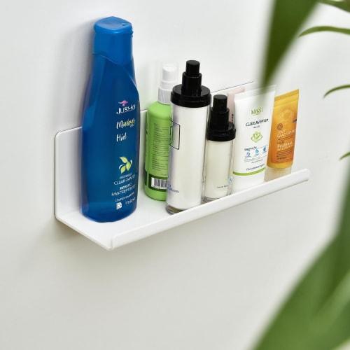 Toski Bath Rack, Set of 2, Strong Magnetic, Kitchen, Bathroom, Bathroom Sink, Rust-Resistant Acrylic, Magnetic Storage, Wall-Mounted, Approx. W30 x D1