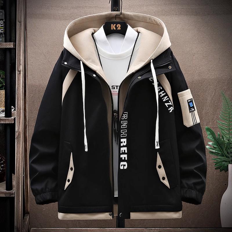 Herren Jugend Plus Samt Dicke Parka - Herbst & Winter Arbeitsjacke für Studenten