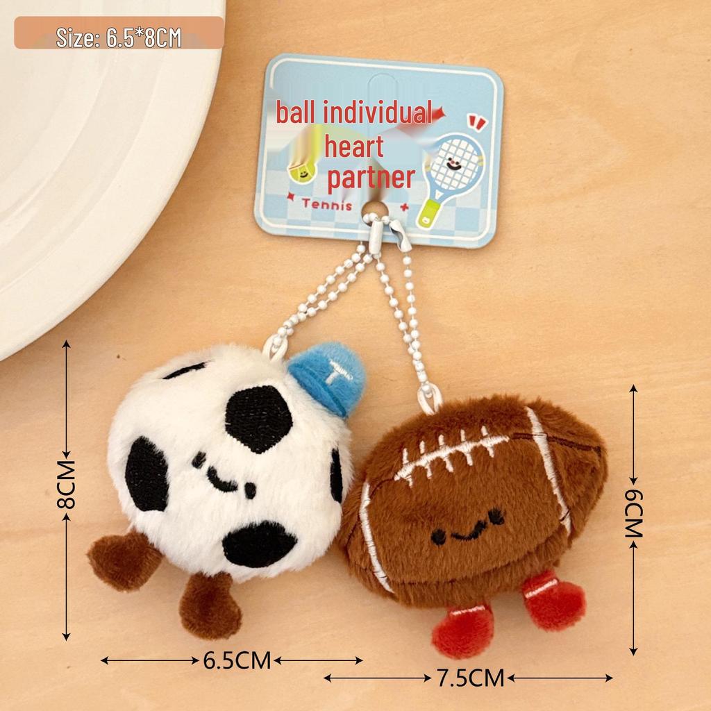 Tengyi Cute Racket Buddy Plush Doll Keychain Pendant