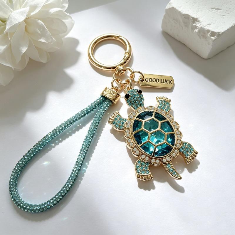 Porte-clés Tortue Charme Animal Mignon Pendentif pour Sac à Main, Clés de Voiture