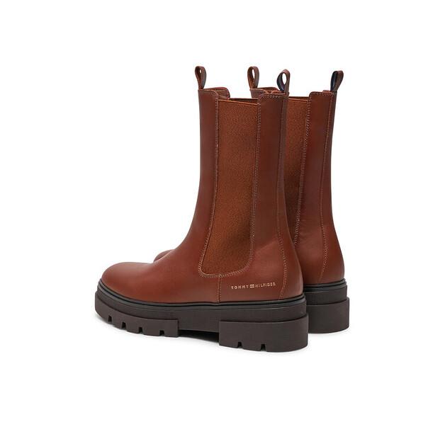 Однотонные ботинки челси Tommy Hilfiger FW0FW06730 коричневые